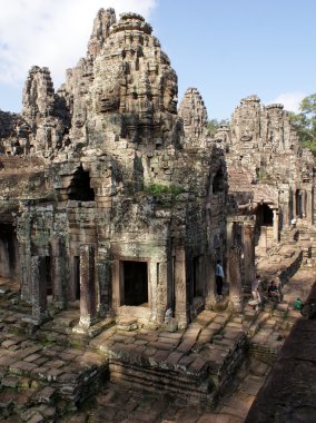 Antik bayon tapınakta angkor Kamboçya