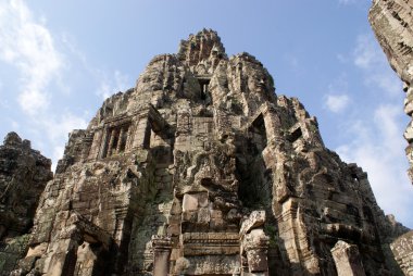 Antik bayon tapınakta angkor Kamboçya