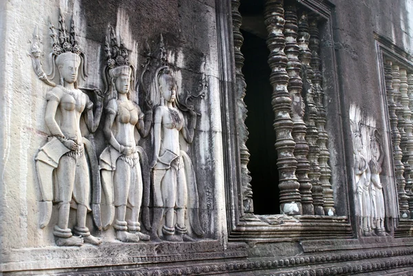Kuil kuno Ta prohn di Angkor, pohon kapas sutra mengkonsumsi reruntuhan kuno, Kamboja — Stok Foto