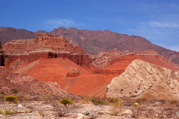 Woestijn van atacama, Andes landschap met ravijnen, cafayate, Argentinië — Stockfoto