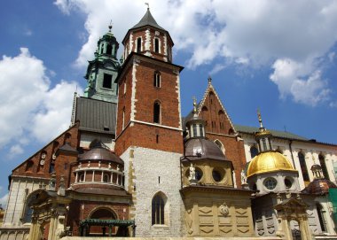 Wawel Katedrali, sts katedral bazilika. Stanislaw ve vaclav cracow wawel hill üzerinde