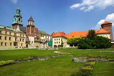 Wawel Katedrali, sts katedral bazilika. Stanislaw ve vaclav cracow wawel hill üzerinde