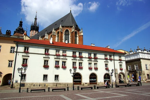 Plaza del Mercado en Cracovia, Casco Antiguo, Polonia —  Fotos de Stock