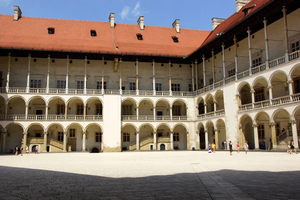 Podloubí v hradu wawel v Krakově, Polsko. — Stock fotografie