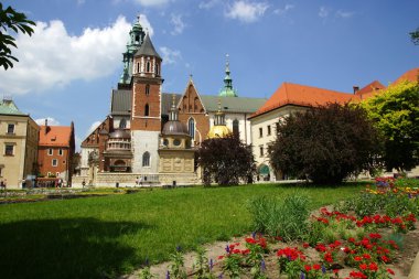 Wawel Katedrali, sts katedral bazilika. Stanislaw ve vaclav cracow wawel hill üzerinde