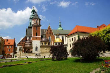 Wawel Katedrali, sts katedral bazilika. Stanislaw ve vaclav cracow wawel hill üzerinde