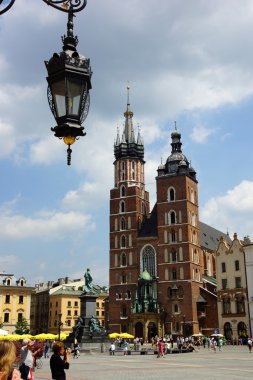 St mary's kilise, kosciol mariacki, ana Pazar Meydanı'Krakov, Polonya