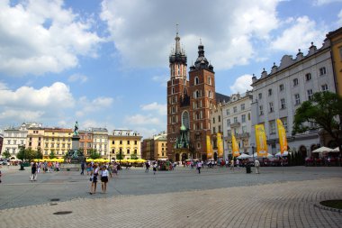 The Main Market Square in Cracow, Old Town, Poland clipart