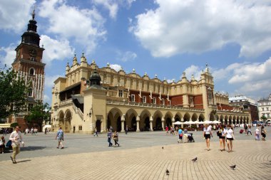 Old cloth hall, Sukiennice on the Krakow main square, Poland clipart