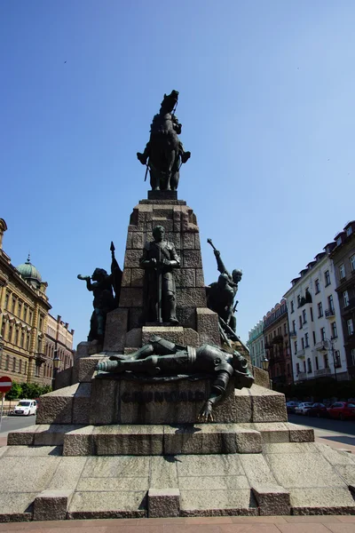 Grunwald pomnik Kraków, Polska — Zdjęcie stockowe