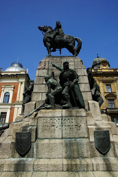 Grunwald anıt krakow, Polonya — Stok fotoğraf