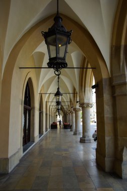 Old cloth hall, Sukiennice on the Krakow main square, Poland clipart