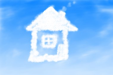 House of clouds clipart