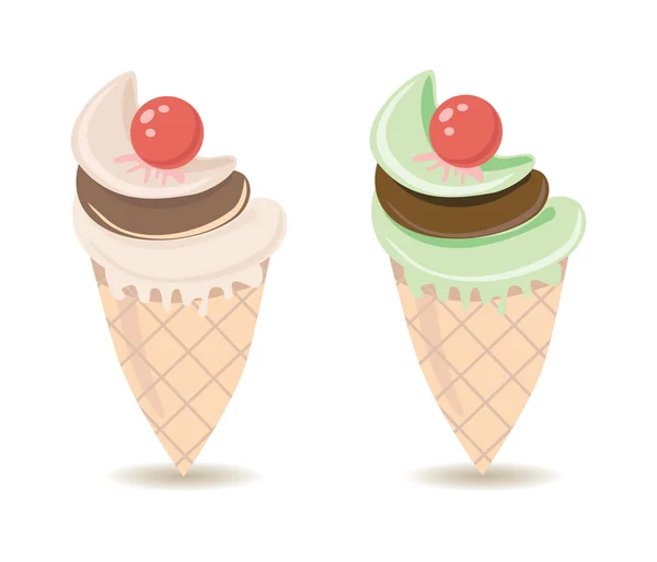 Конусы мороженого — стоковый вектор
