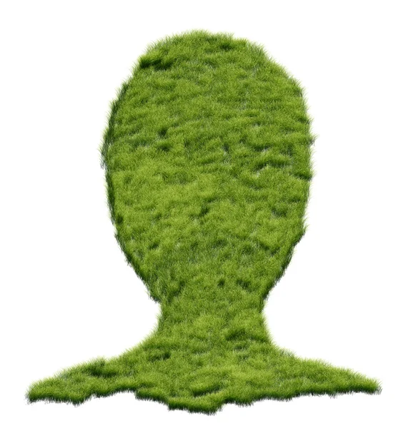 Трава у формі голови людини — стокове фото