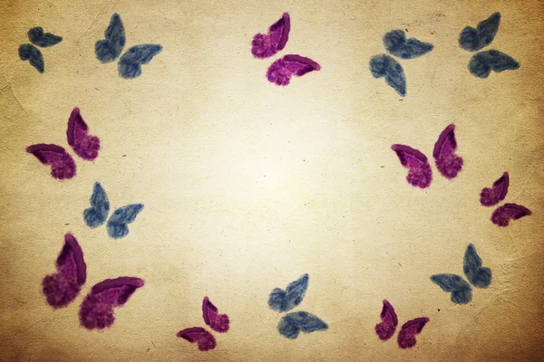 Fondo de papel con mariposas — Foto de Stock