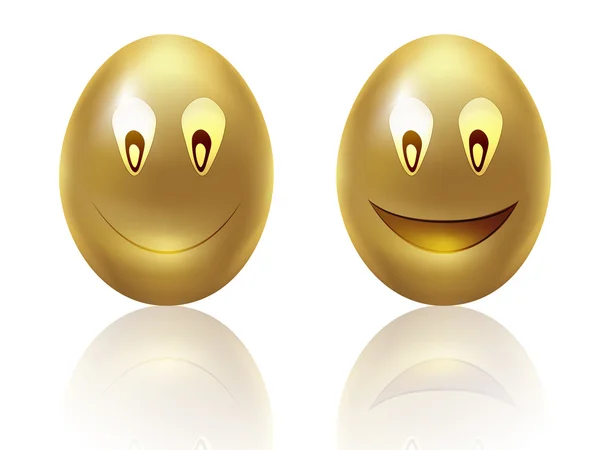 Happy golden eggs — Stock Photo, Image