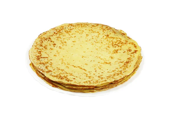 stock image Pancakes on white plat