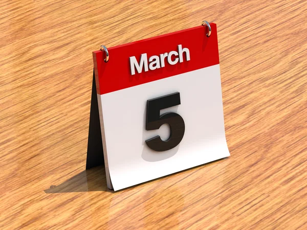 Calendar on desk - March 5th — Stock Photo © kasiastock1 #11571467