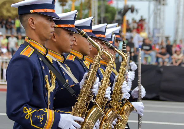 Філіппінське курсантів академії походи — стокове фото