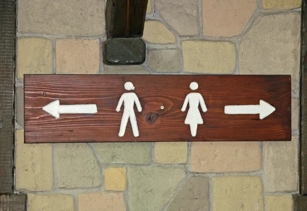 Indicaciones de señal de inodoro para hombres y mujeres — Foto de Stock