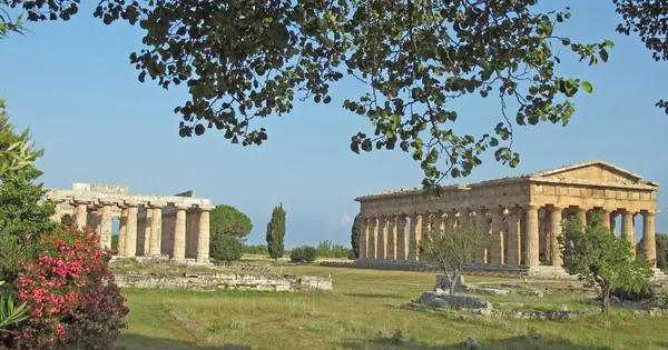 Antico tempio greco per il culto degli dei — Foto Stock