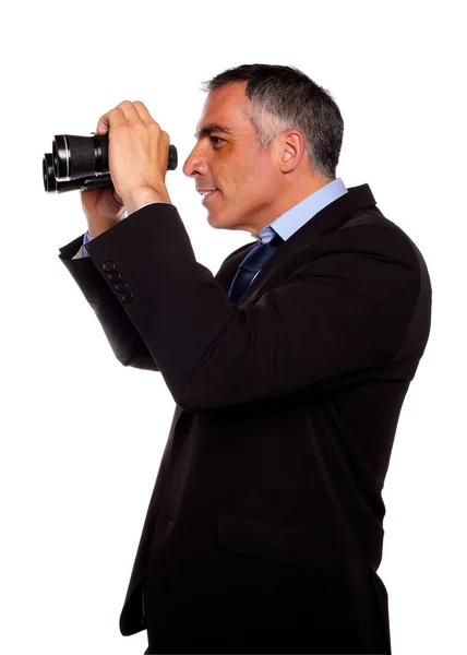 stock image Latin senior businessman looking forward