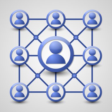 Social network icon clipart