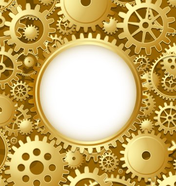 Cogwheel gear document template clipart