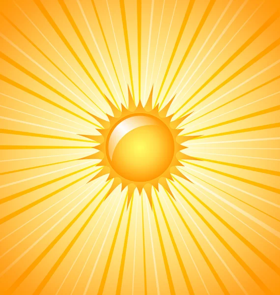 Grand soleil brillant — Image vectorielle
