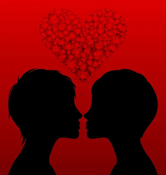 Lesbianas amor — Archivo Imágenes Vectoriales
