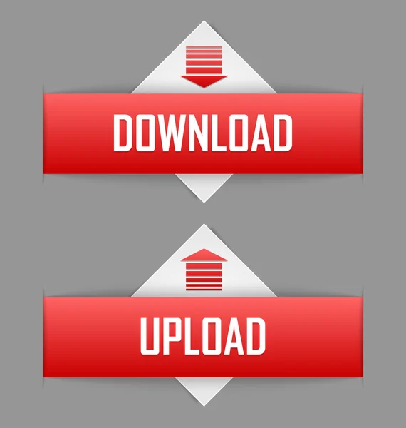 Downloaden en uploaden knoppen — Stockvector
