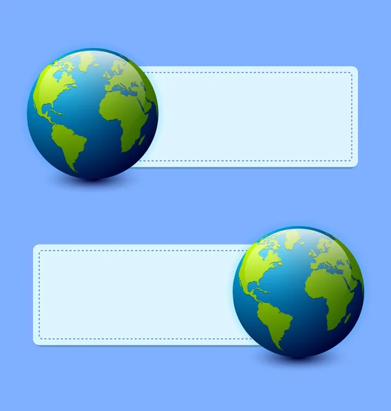 Planeet aarde banners — Stockvector