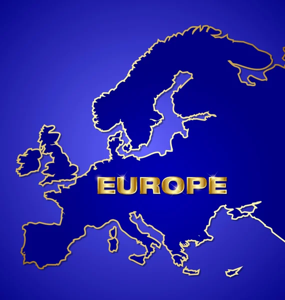 Karta över Europa — Stock vektor