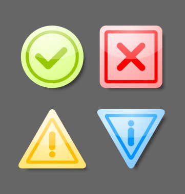 Notification icons clipart