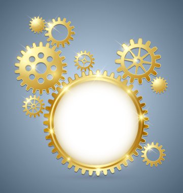 Cogwheel gear document template clipart