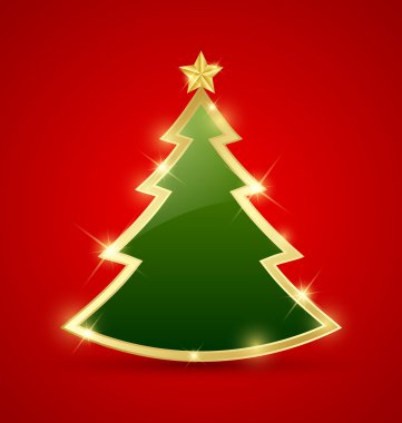 Simple Christmas tree clipart