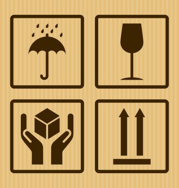 Cardboard symbols clipart