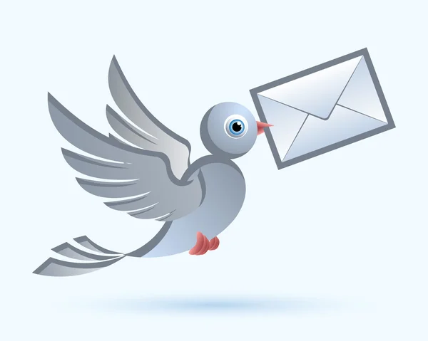 ホーミング郵便鳩 — ストックベクタ
