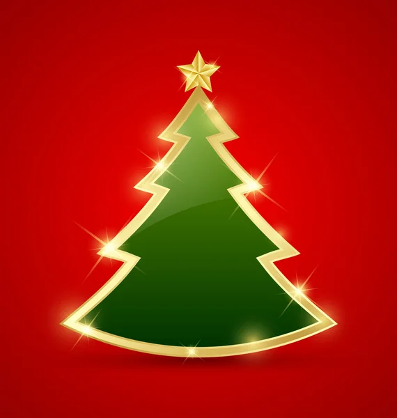 Basit Noel ağacı — Stok Vektör