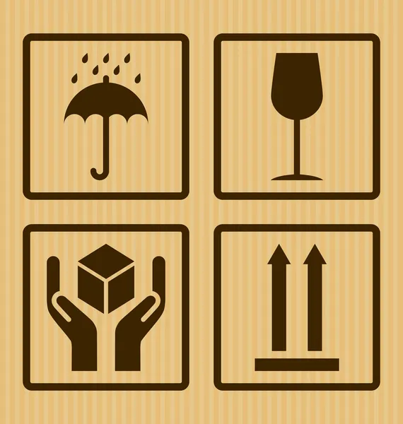 Symboles en carton — Image vectorielle