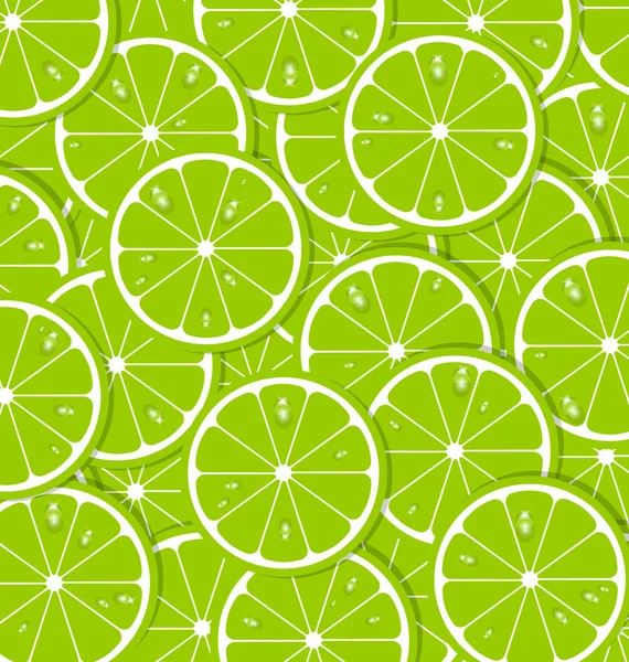 stock vector Lime slices