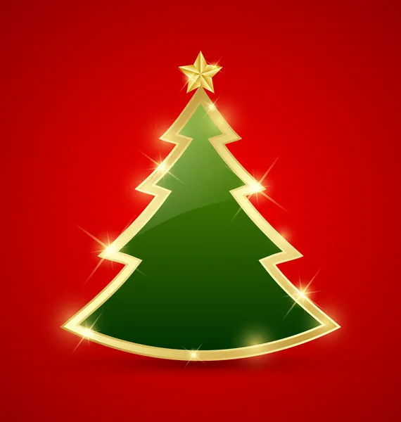 Απλό χριστουγεννιάτικο δέντρο Διανυσματικά Γραφικά
