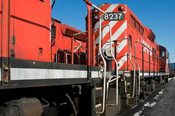 Detail of a diesel north american locomotive — Stock Photo, Image