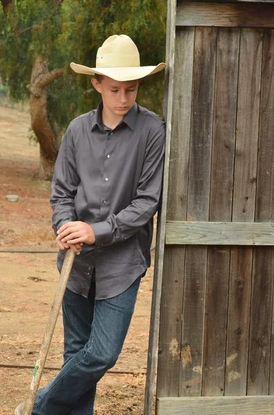 Ung cowboy — Stockfoto