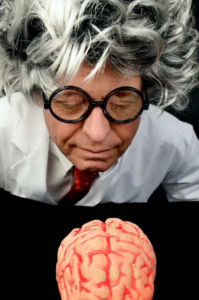 Professeur drôle et cerveau — Photo