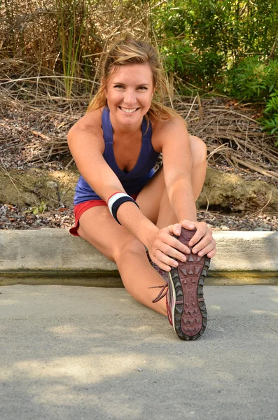 Vrouw jogger — Stockfoto