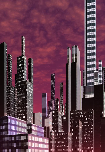 Moderne Stadtsilhouette — Stockfoto