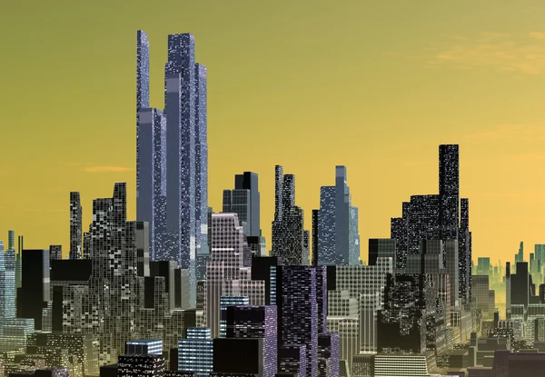 Moderní panorama města — Stock fotografie