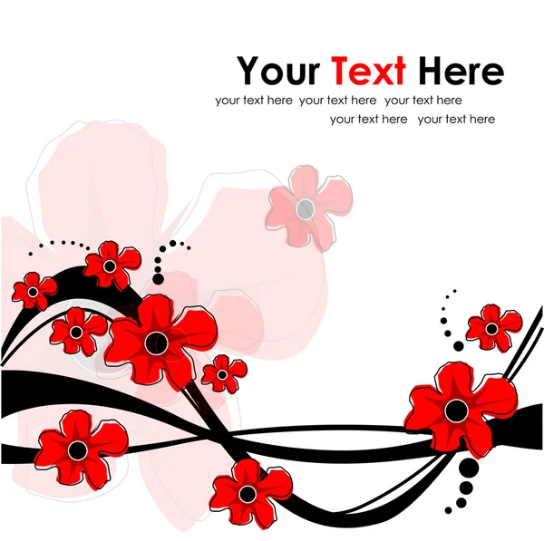 抽象的红色罂粟花 — 图库矢量图片
